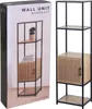 Regal mit Fachböden und Schrank 153x43x33 cm schwarz/Holz Produktbild-Vorschau 3