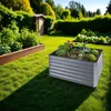 A raised garden bed filled with plants in a sunny backyard. Náhled obrázku produktu