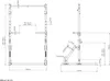 Technical drawing of a multi-functional fitness station with dimensions. Produktbild-Vorschau