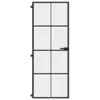 vidaXL Drzwi wewnętrzne slim czarne 76x201,5 cm szkło Podgląd zdjęcia produktu 2