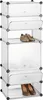 Relaxdays Schuhregal Kunststoff, Regalsystem 6 Fächer, Produktbild-Vorschau 3