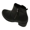 A black leather ankle boot is shown against a white background. Anteprima dell’immagine prodotto