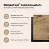 KitchenYeah® Kryt na sporák dřevo - hnědý - vzhled dřeva, Náhled obrázku produktu 6