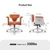 Product size chart for an office chair with dimensions labeled. Produktbild-Vorschau
