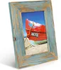 Rustikaler Bilderrahmen 13x18 cm hellblau aus recyceltem Produktbild-Vorschau 1