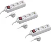 Meister Steckdosenleiste 3-fach 3er-Set 1,4 m Kabel weiß Produktbild-Vorschau 3