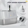 PawHut kattenbak, roestvrij staal, open model met schep en Productafbeelding-voorbeeld 8