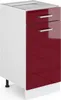 Küchenunterschrank Vicco R-Line Rot Hochglanz 40 cm ohne Produktbild-Vorschau 1
