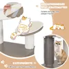 COSTWAY Kratzbaum mit Katzenklo und Höhle, 2-in-1 Produktbild-Vorschau 5
