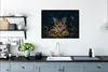MuchoWow® Gerahmtes Poster Katze - Gelb - Blumen - Produktbild-Vorschau 3