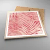Gerahmtes Poster - Rahmen in heller Eiche - Rosa Blätter Produktbild-Vorschau 3