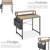 tectake® Schreibtisch Everett 80 x 55 x 90 cm Produktbild-Vorschau 3