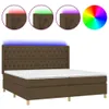 Boxspringbett mit Matratze & LED Dunkelbraun 200x200 cm Produktbild-Vorschau 1