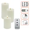 LED Echtwachskerze 3er Set mit Timer und Flacker Effekt - Produktbild-Vorschau 3