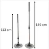 Two mops of different heights are shown against a white background, with measurement lines indicating their lengths. Produktbild-Vorschau