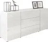 Kombinovaná komoda HEXIO - biela / biela lesklá Náhľad obrázku produktu 3