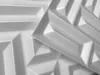 DECCART | 3D stenové panely | Biele | Lamely na doske | Náhľad obrázku produktu 3