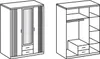 Kleiderschrank - 135 x 199 cm - 3 Türen - Artisan Eiche Produktbild-Vorschau 4