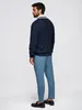 Maglione Ombre da uomo con maglia a cavo e scollo a V blu Anteprima dell’immagine prodotto 4
