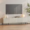Fernsehschrank ‘Nand’ mit 4 Türen geriffelt 180 x 35 x 51 Produktbild-Vorschau 1