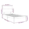 vidaXL Massivholzbett ohne Matratze Weiß 100x200 cm Produktbild-Vorschau 6
