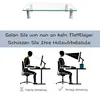 Monitorerhöhung Monitorständer aus Klarglas, 70x24x11 cm, Produktbild-Vorschau 4