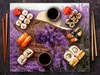 Sushi and lavender field with a hat. Náhled obrázku produktu