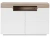 BELIANI Kommode weiß/heller Holzfarbton MDF Platte 76 x 90 Produktbild-Vorschau 4