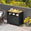 Armadio da giardino in rattan KOMFOTTEU, credenza con piano Anteprima dell’immagine prodotto 2