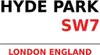 vianmo Holzschild 30x40 cm London England Hyde Park SW7 Produktbild-Vorschau 1