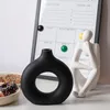 CEMABT Handmade Vase Noir mat Céramique pour déco Lot de 2 Voir les images du produit 5