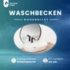 VBChome Waschbecken 60 x 40 cm Keramik Weiß Oval mit Produktbild-Vorschau 4
