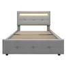Fortuna Lai Polsterbett Einzelbett mit 2 Schublade und LED, Produktbild-Vorschau 7