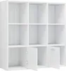 vidaXL Regál na knihy s vysokým leskom biely 98x30x98 cm Náhľad obrázku produktu 5