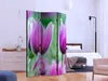 3-teiliger Doppelseitiger Vlies Paravent - Purple spring Produktbild-Vorschau 5