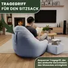 Dreamroots Bean Bag, Puff 90x90x100 cm, pouf con Anteprima dell’immagine prodotto 4