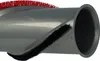Close-up of a vacuum cleaner brush roll with red bristles on top and black bristles on the side. Produktbild-Vorschau