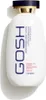 A white bottle of GOSH moisturizing body lotion with a blue and gold cap, set against a white background with a subtle shadow. Produktbild-Vorschau