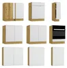 Winkelküche 200x260 cm - Aschegrau - mit brauner Produktbild-Vorschau 2