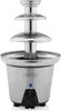 A stainless steel chocolate fountain with a black base and control panel. Podgląd zdjęcia produktu