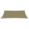 A rectangular beige sun sail is shown against a white background. Produktbild-Vorschau