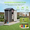 Domek ogrodowy o wymiarach 154 × 83 × 180 cm, metalowa Podgląd zdjęcia produktu 7