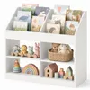 KOMFOTTEU 4-stöckiges Kinderbücherregal, Montessori Produktbild-Vorschau 1