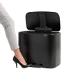 Brabantia Bo Poubelle à pédale noir, 3 x 11 L Voir les images du produit 12