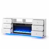 Witte TV-kast VANITII, 180x40x65 cm, met houtkachel en Productafbeelding-voorbeeld 15