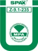 A certification mark for SPAX screws from MPA Stuttgart. Produktbild-Vorschau