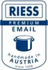 A logo for Riess Premium Email, featuring a pot and text indicating handmade in Austria since 1550. Anteprima dell’immagine prodotto