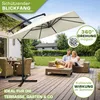 tillvex® Aluminium Parasol rechthoekig Ø 330 cm + afdekking Productafbeelding-voorbeeld 6