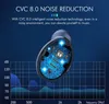 A close-up of an earbud with a circuit board visible, overlaid on a graph and marketing text about noise reduction. Produktbild-Vorschau