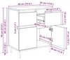 vidaXL Dressoir Artisan-Eik, 60 x 35 x 70 cm, samengesteld Productafbeelding-voorbeeld 8